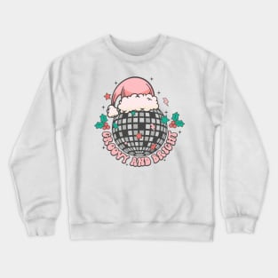 Santa's Disco Groove: A Merry Mix of Groovy and Bright Christmas Cheer Crewneck Sweatshirt